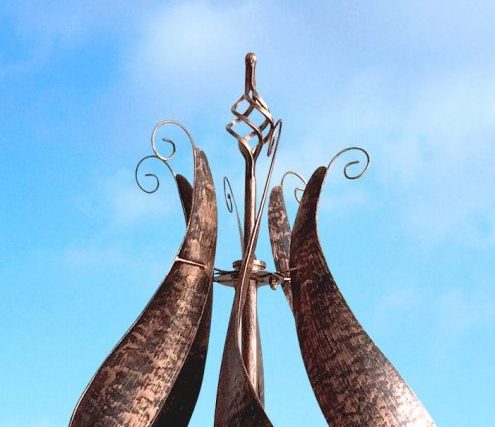 Metalen Windmolen Voor Tuin - Windgong 90cm Hoge Draaibare Tuindecoratie - UV-bestendig & Weerbestendig